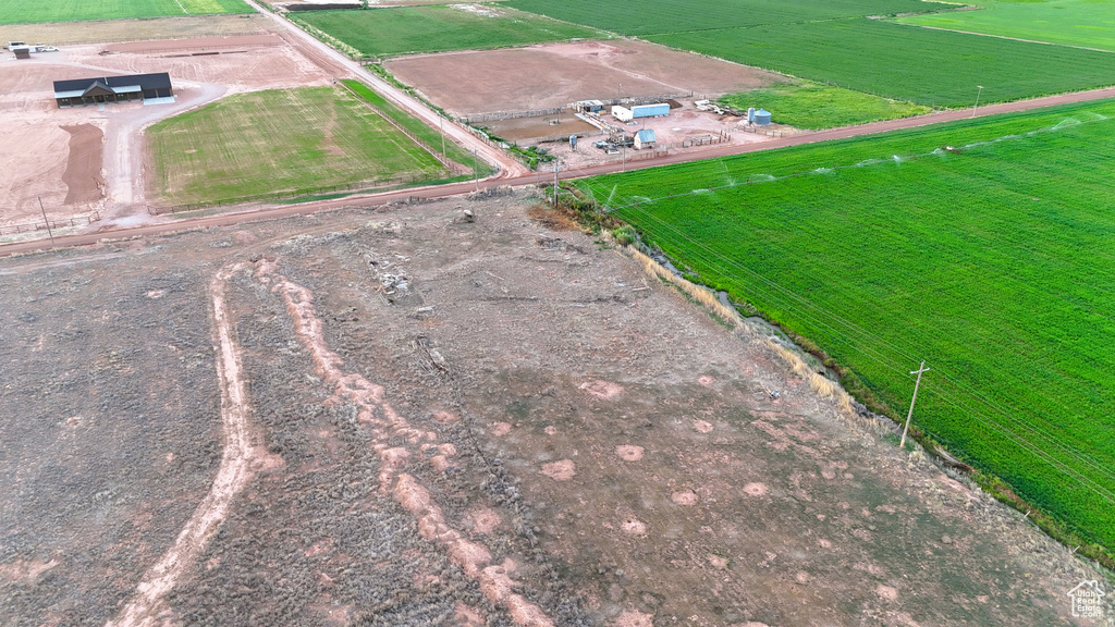 Bird\'s eye view with a rural view
