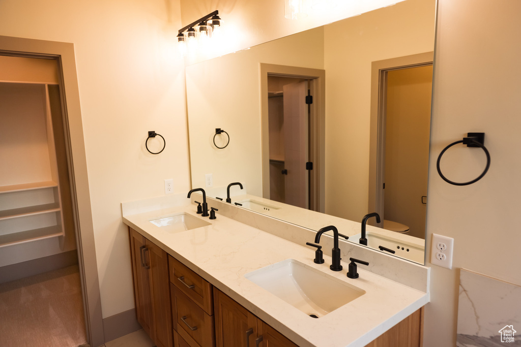 Bathroom featuring vanity