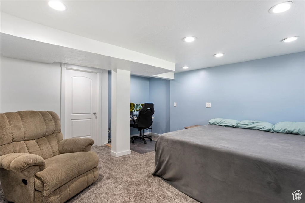 View of carpeted bedroom