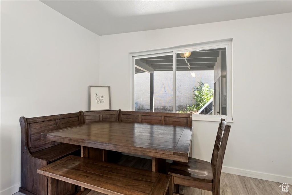 Dining room featuring wood-type flooring