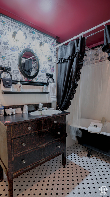 Bathroom featuring vanity