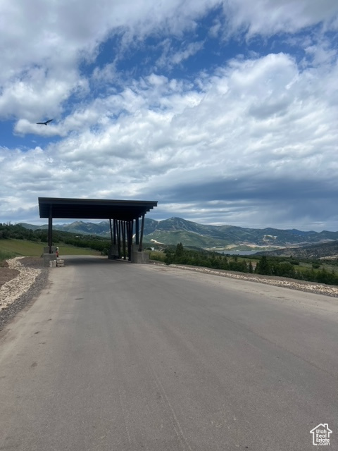 View of street featuring a mountain view