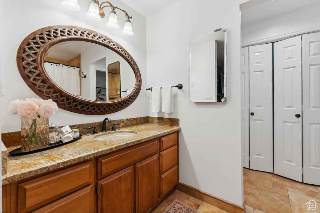 Bathroom featuring vanity