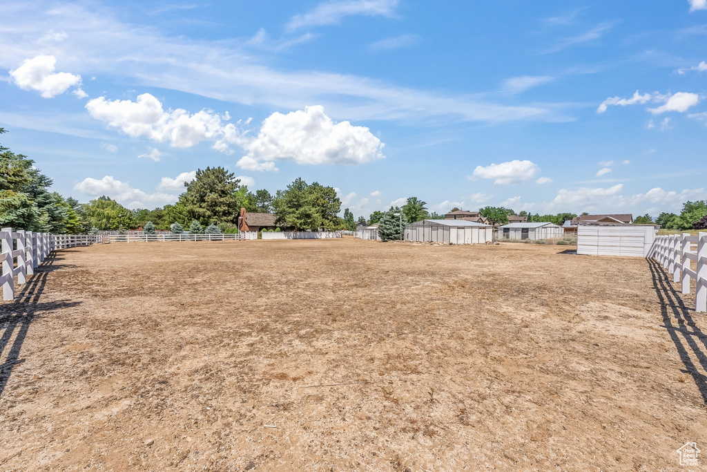 View of yard featuring a rural view