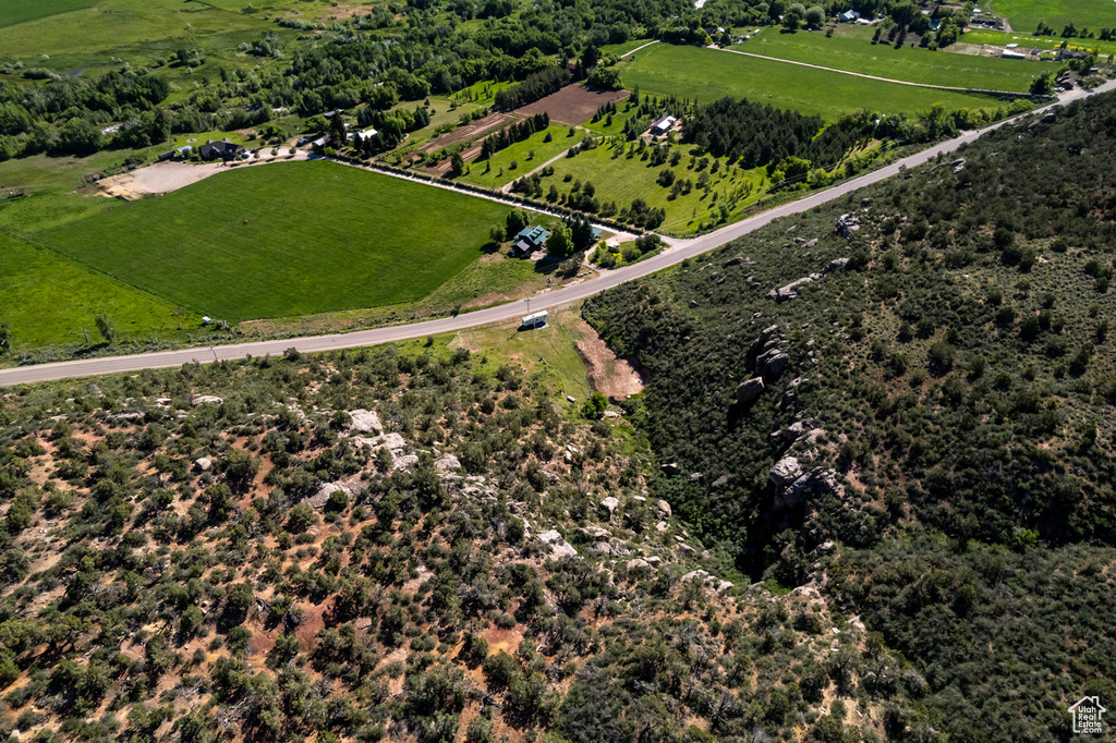 Aerial view with a rural view