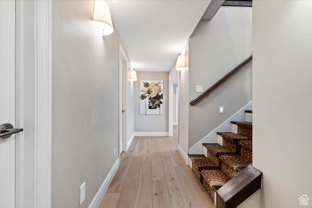 Interior space featuring light hardwood / wood-style floors