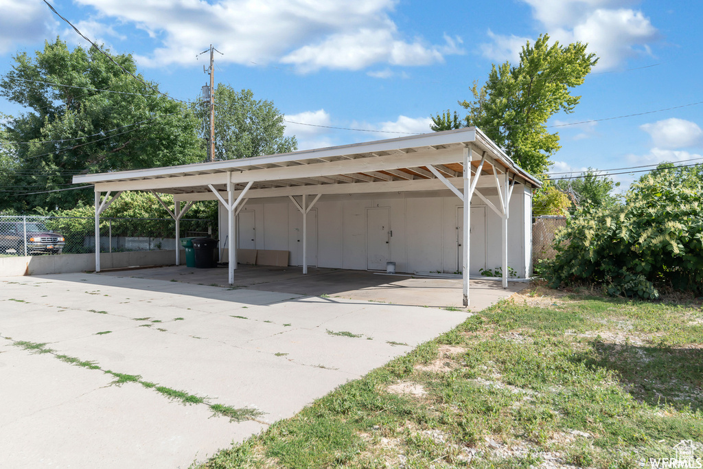 Exterior space with a carport