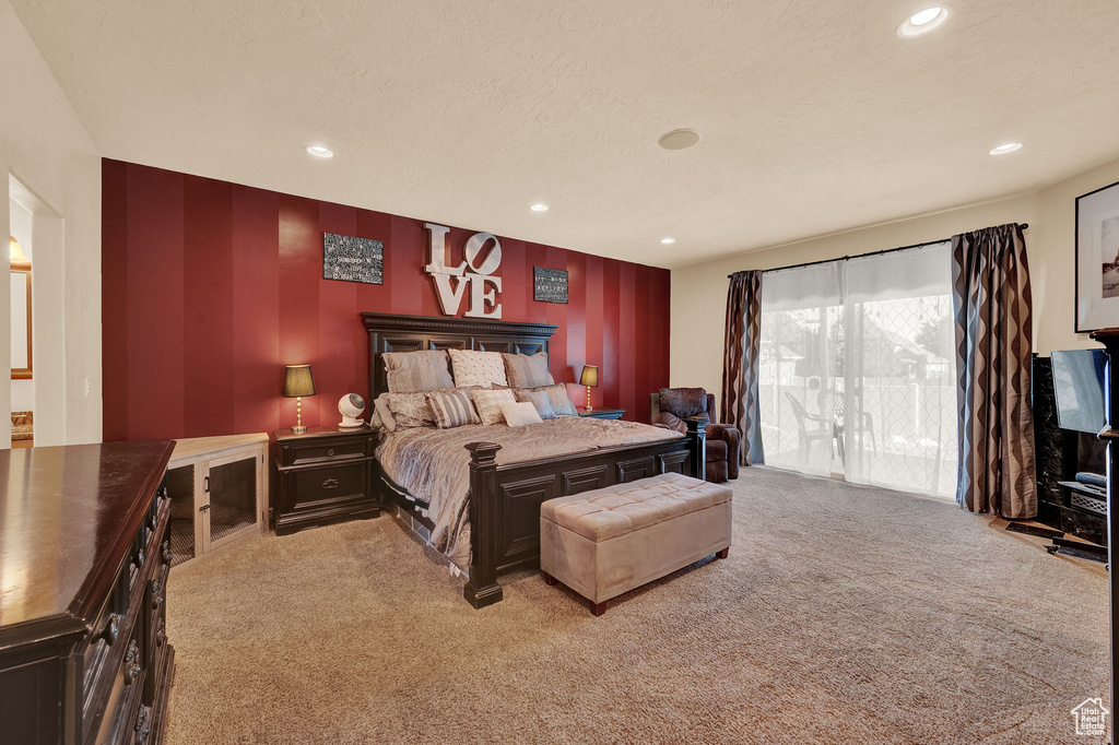 View of carpeted bedroom