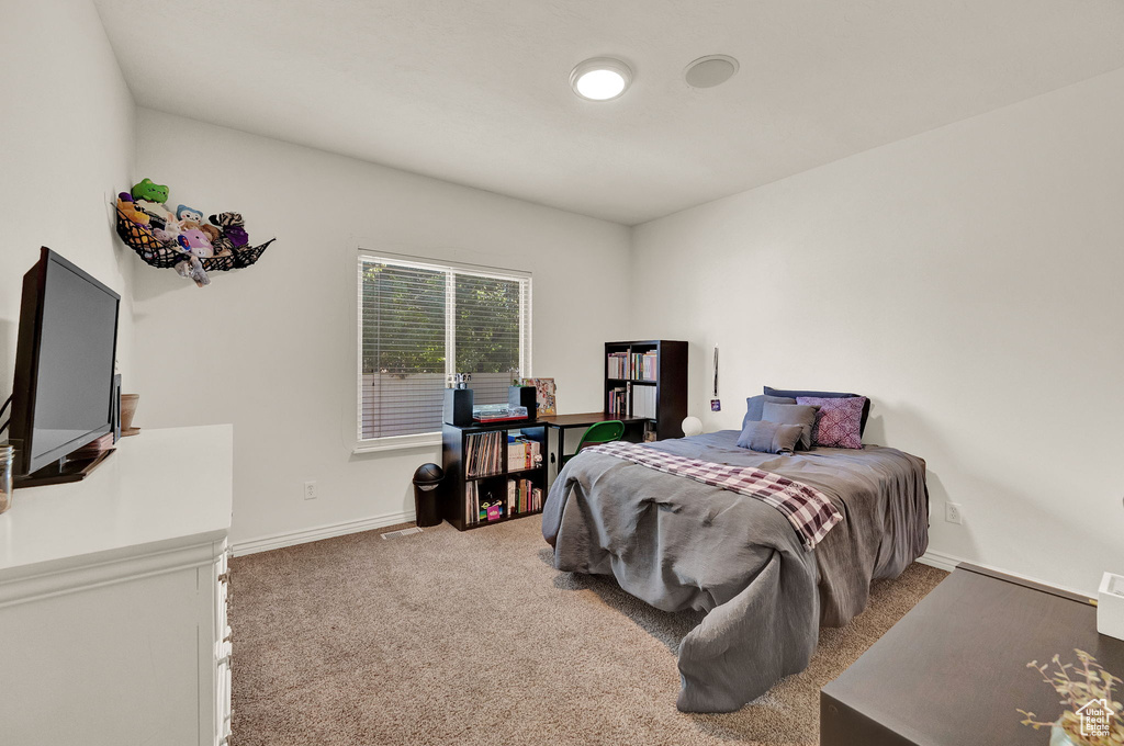 View of carpeted bedroom