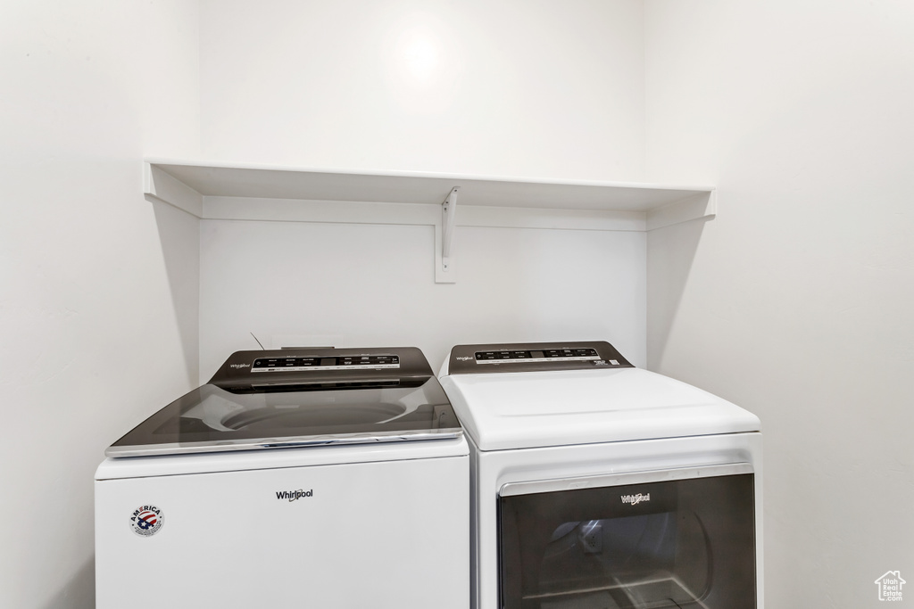 Laundry room with separate washer and dryer