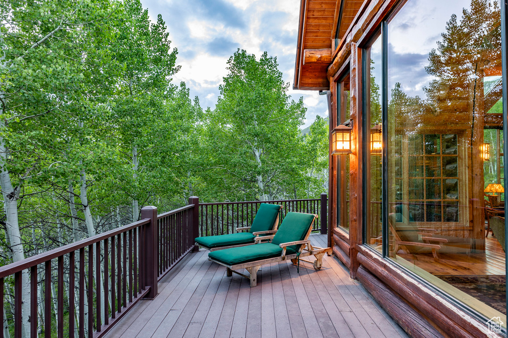 View of wooden terrace