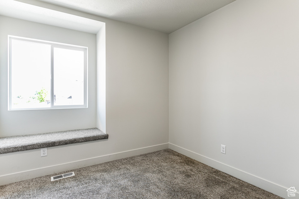 View of carpeted spare room