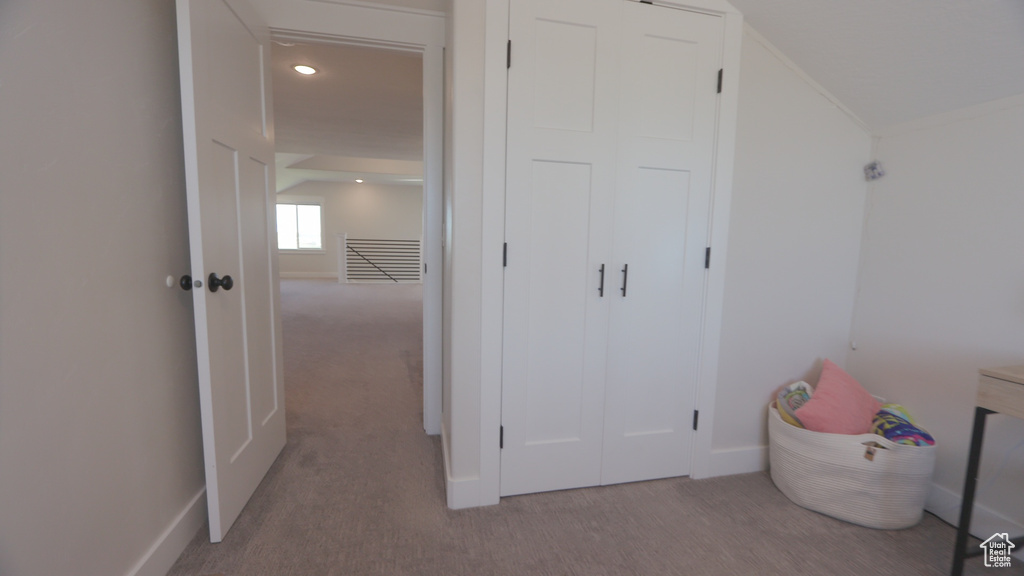 Unfurnished bedroom with carpet floors