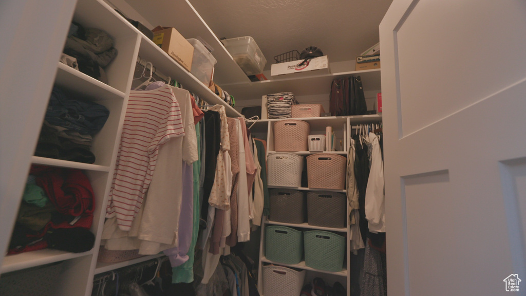 View of walk in closet