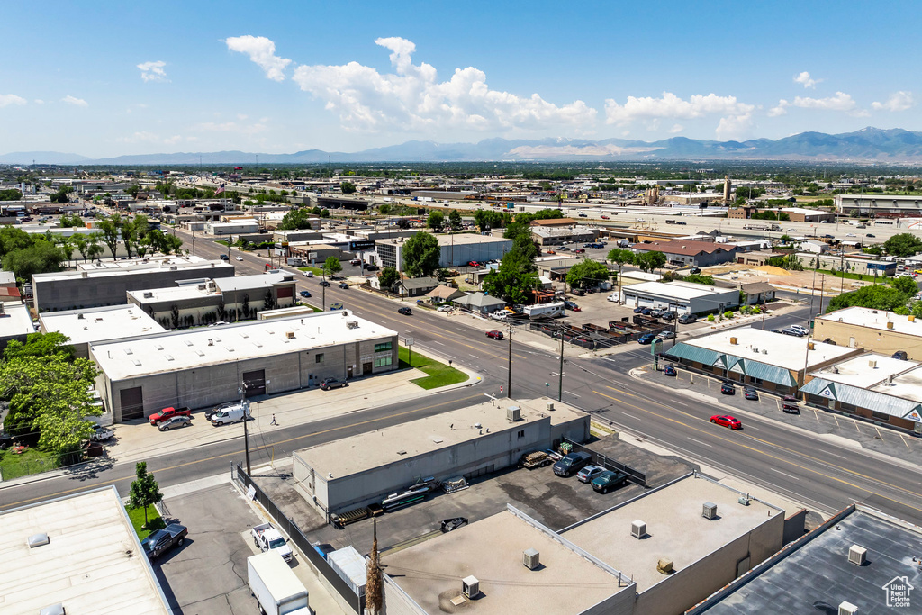 Drone / aerial view with a mountain view