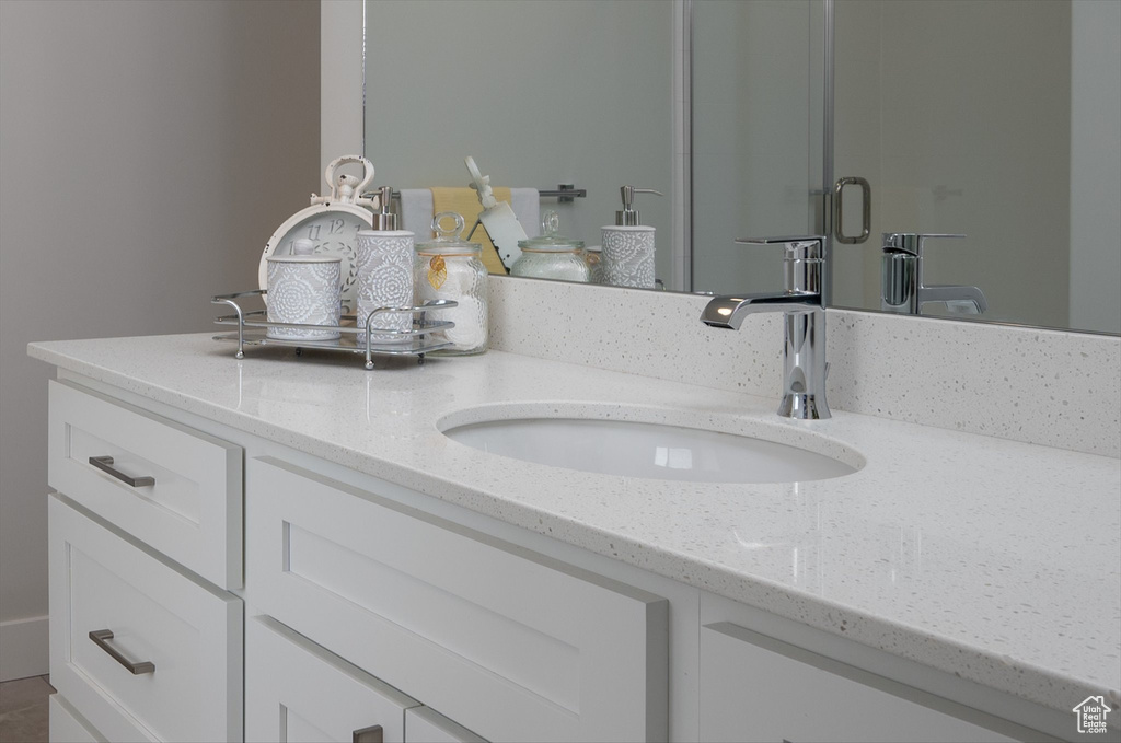 Bathroom with double sink vanity