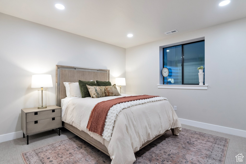 Bedroom featuring carpet flooring