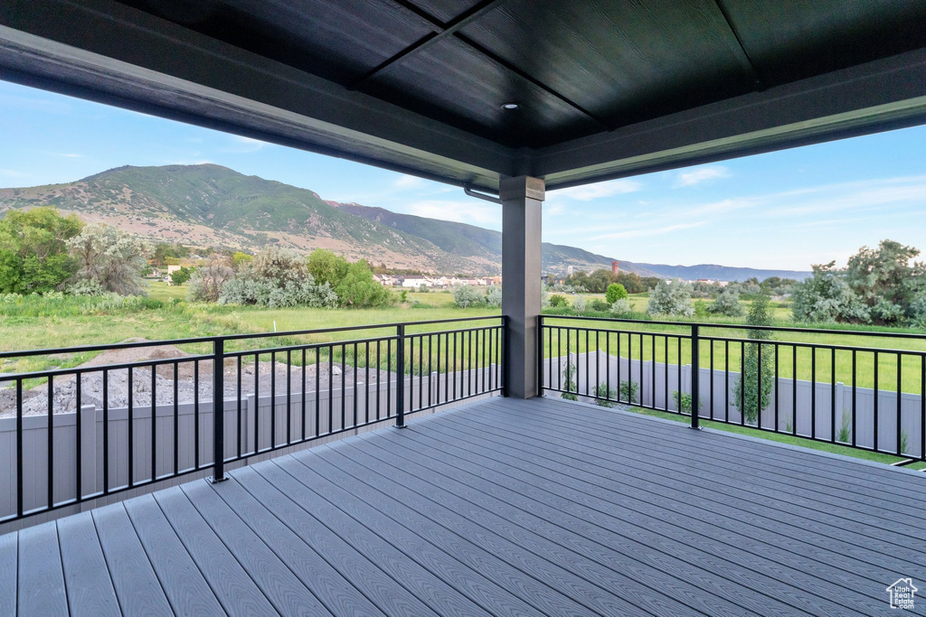 Deck with a mountain view