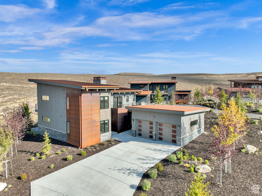 View of contemporary house