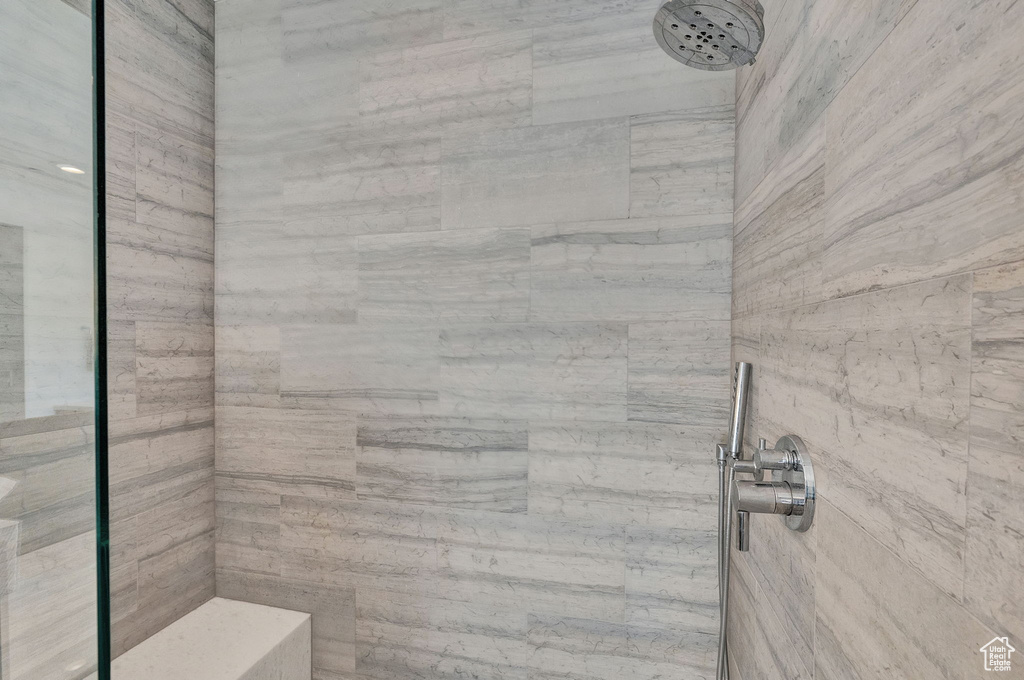 Bathroom with tiled shower