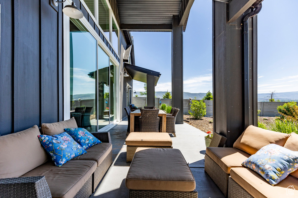 Interior space featuring an outdoor living space