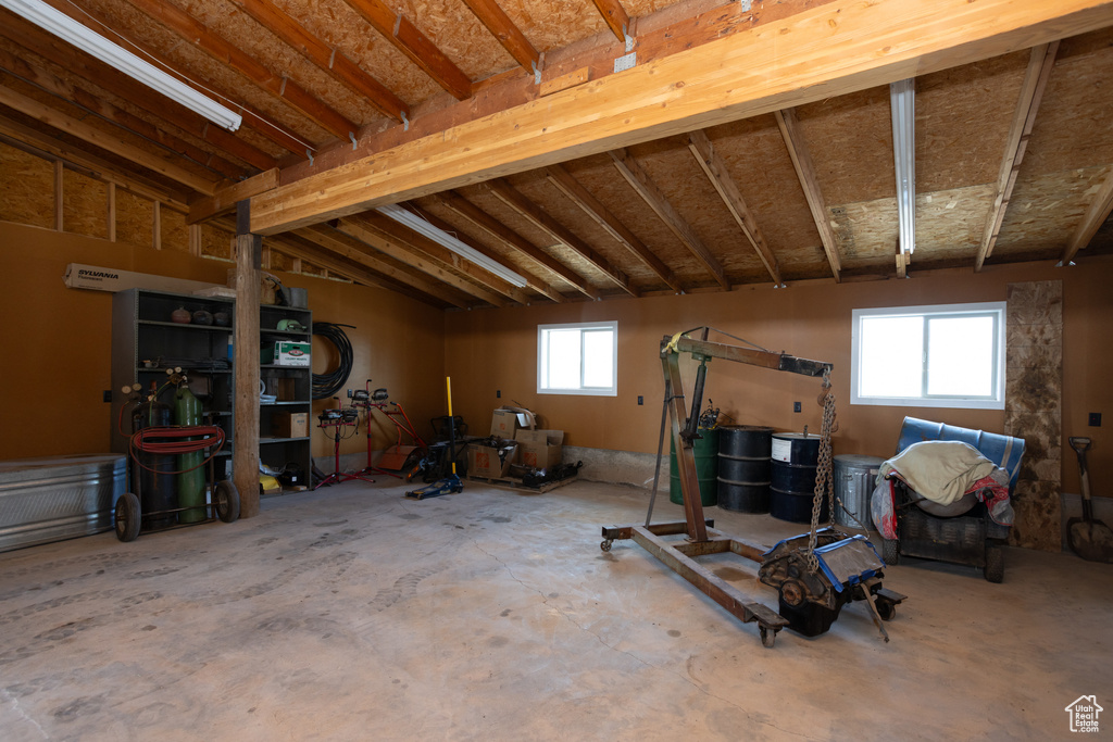 Basement with plenty of natural light