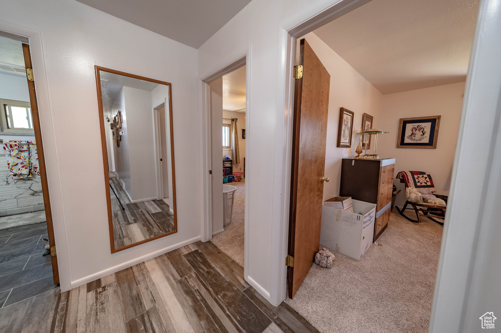 Hall featuring hardwood / wood-style floors