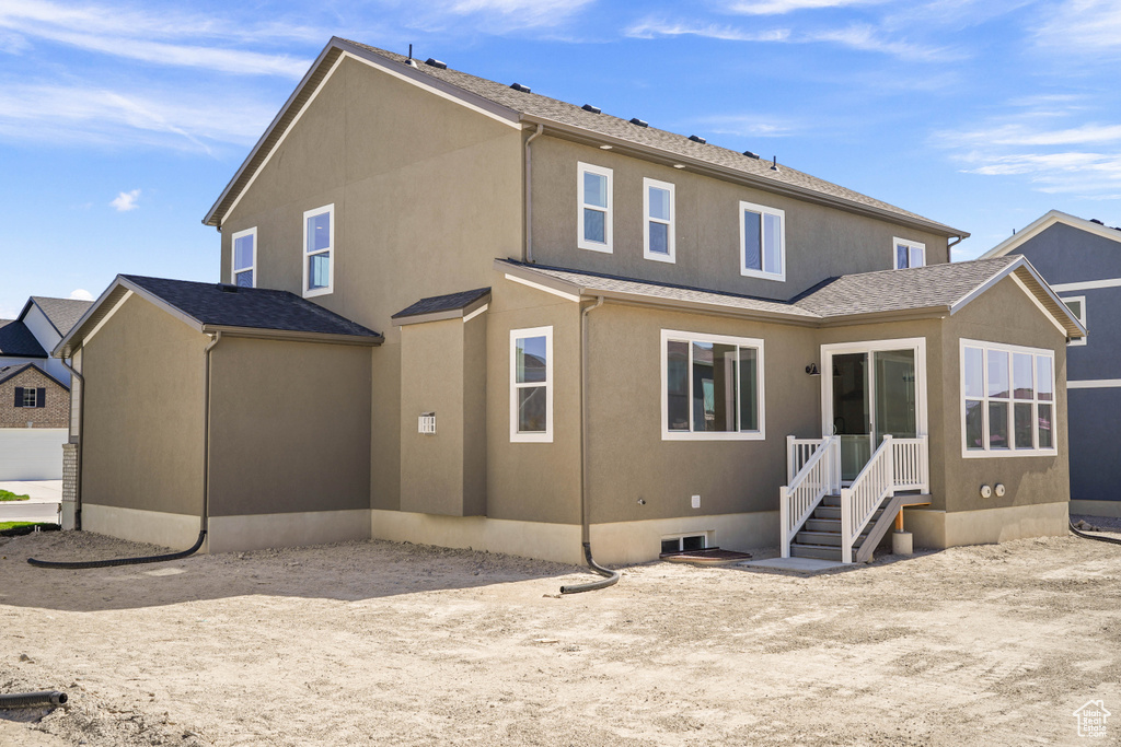 View of rear view of property