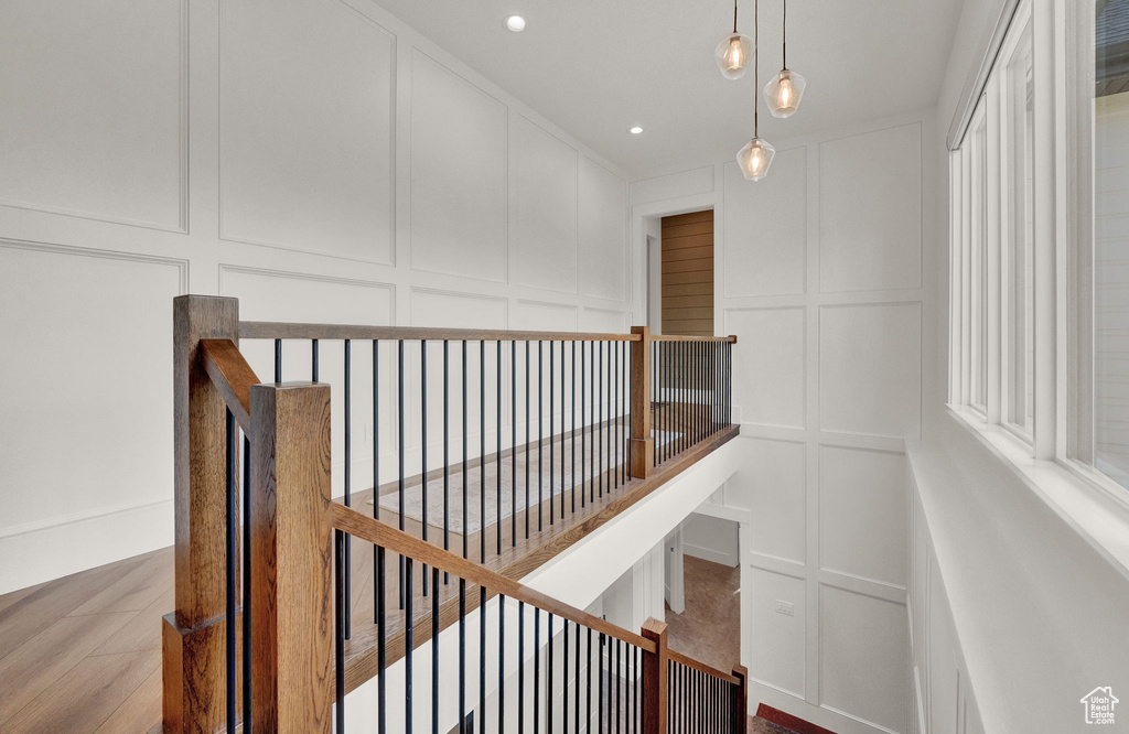 Stairs with wood-type flooring