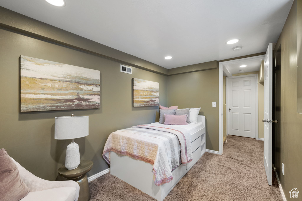 View of carpeted bedroom