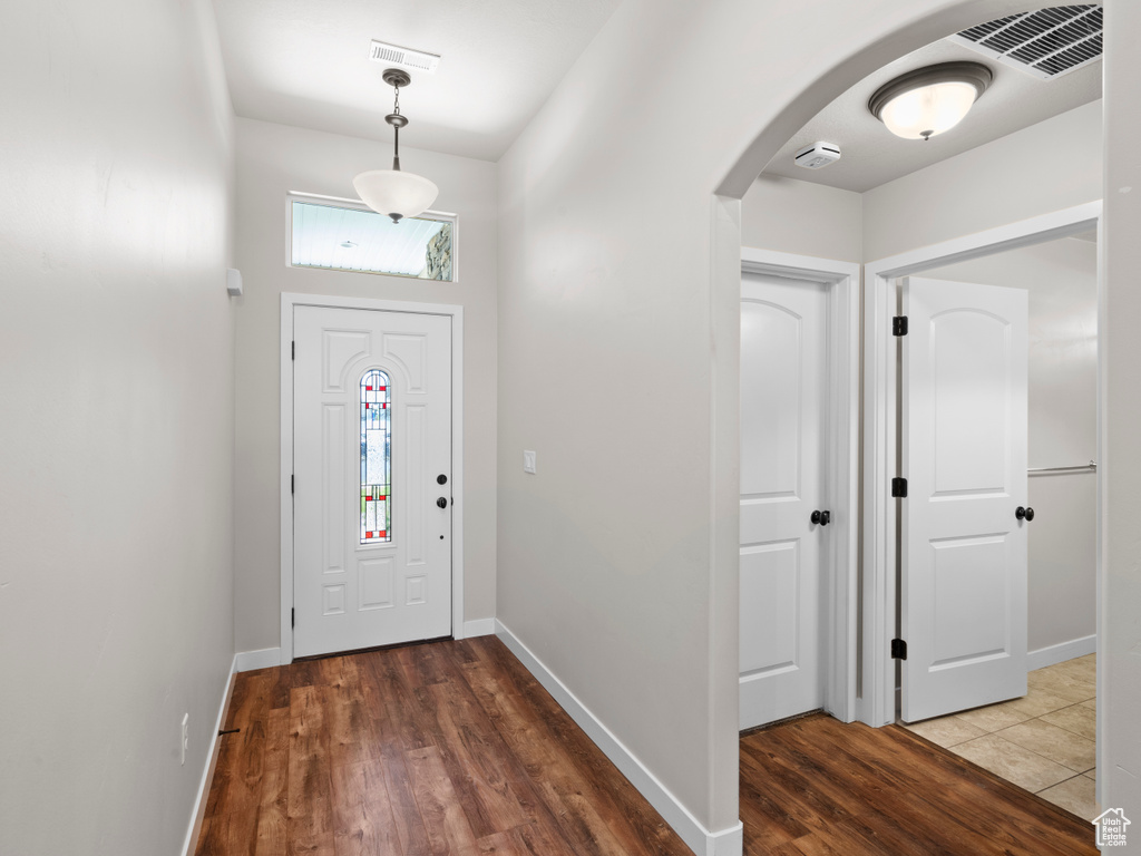 View of tiled entrance foyer