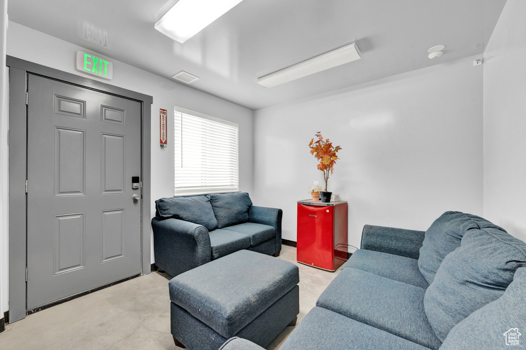 View of carpeted living room