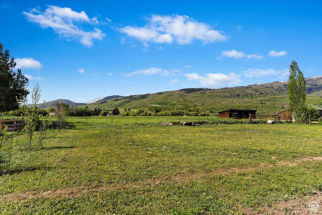 Mountain view with a rural view