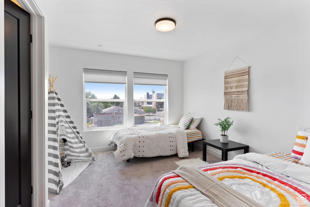 View of carpeted bedroom