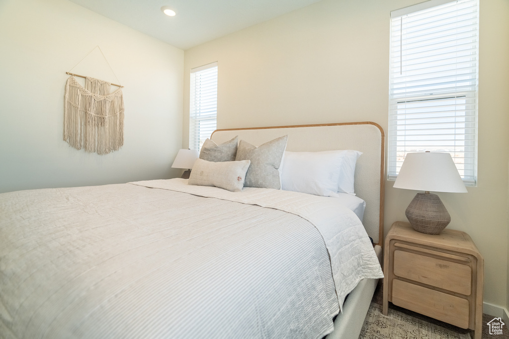 Bedroom featuring carpet floors