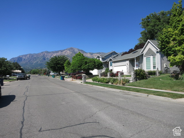 View of road with a mountain view