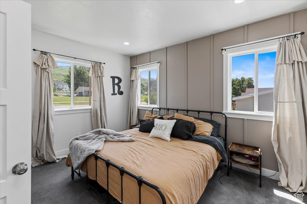 View of carpeted bedroom