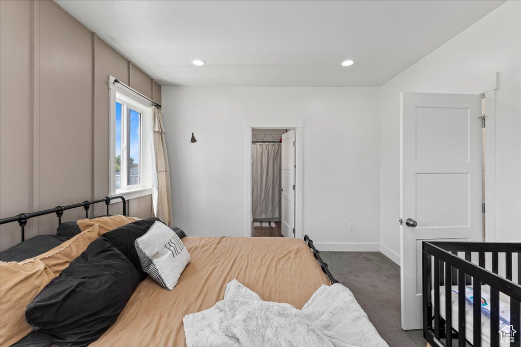 View of carpeted bedroom