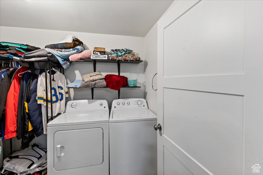 Laundry area with separate washer and dryer