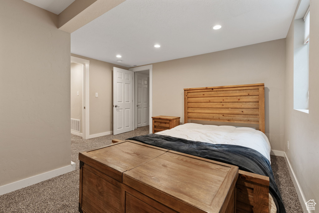 View of carpeted bedroom