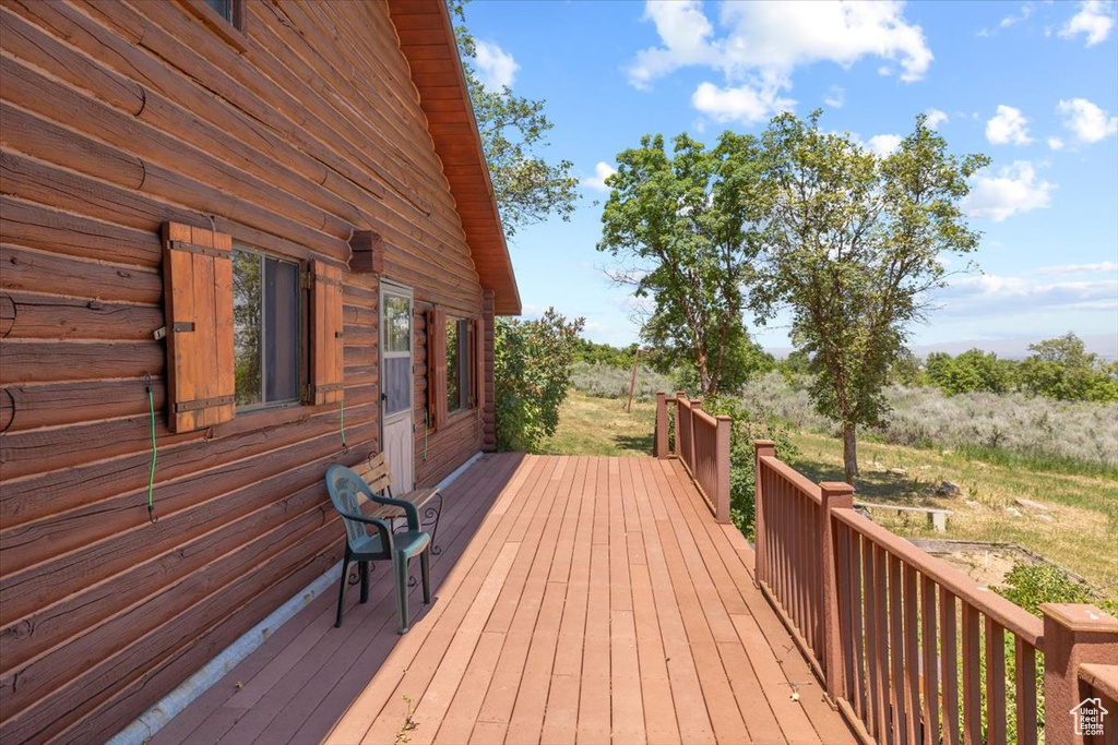 View of wooden terrace