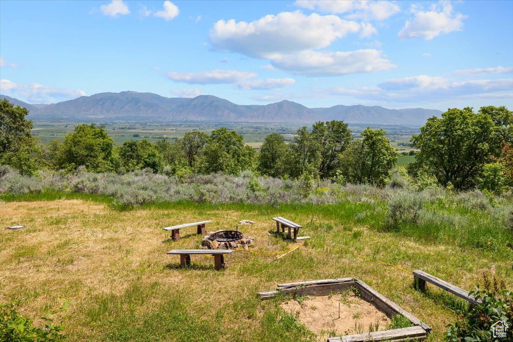 View of mountain feature featuring a rural view