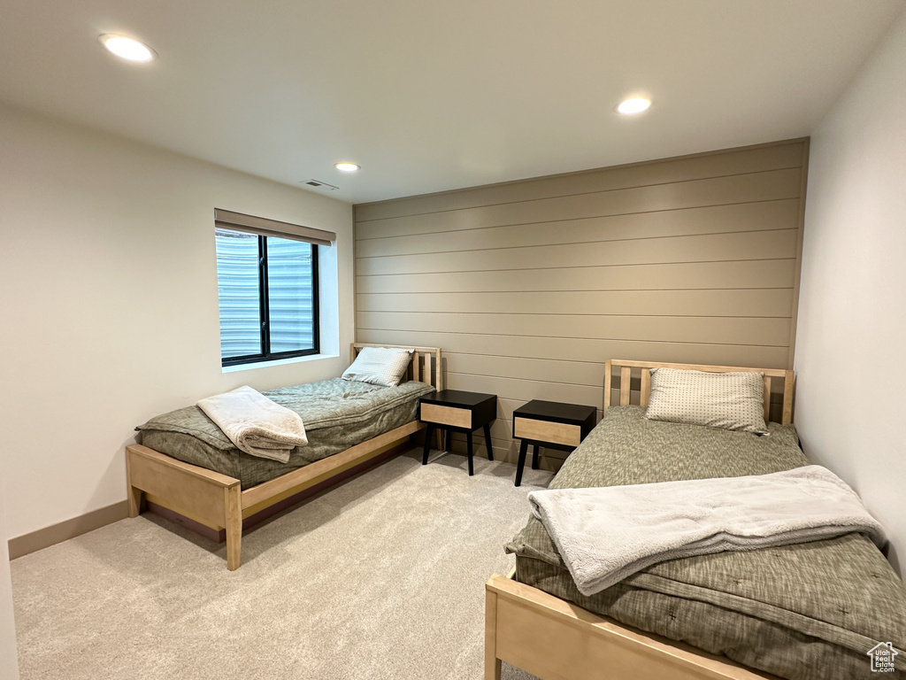 View of carpeted bedroom