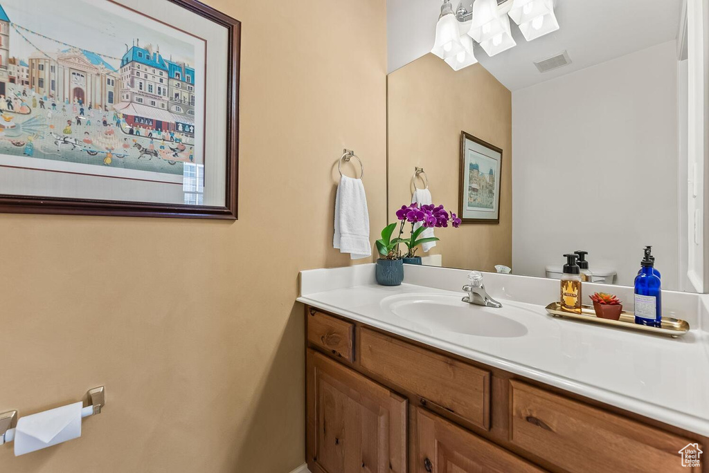 Bathroom featuring vanity