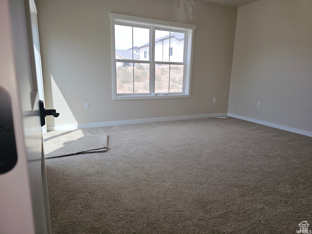 Carpeted spare room with a wealth of natural light