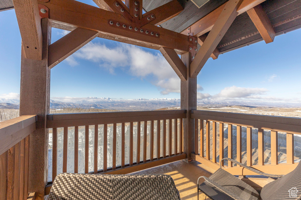 View of wooden terrace