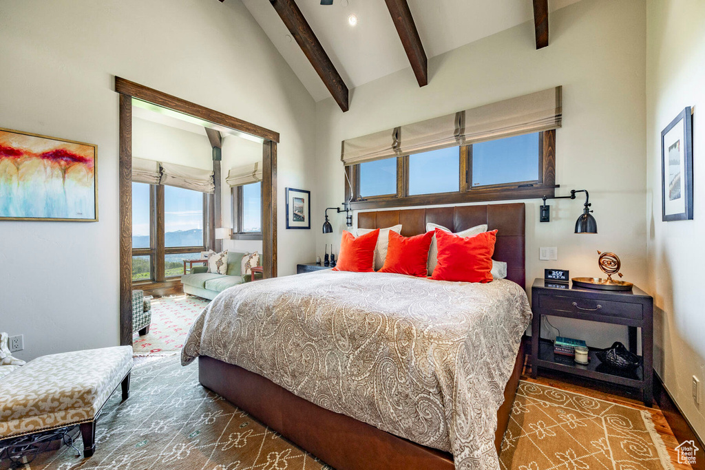 Bedroom featuring wood finished floors