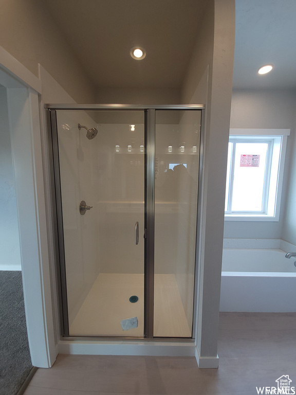 Bathroom with separate shower and tub