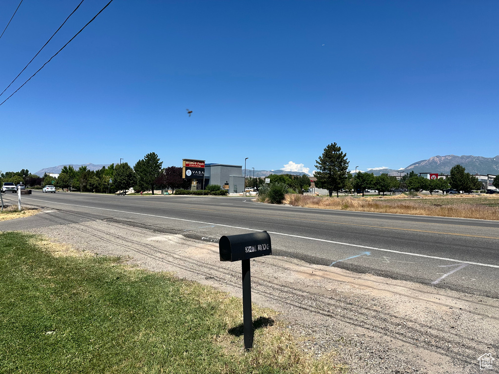 View of road featuring a mountain view