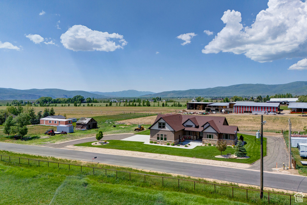 Property view of mountains featuring a rural view